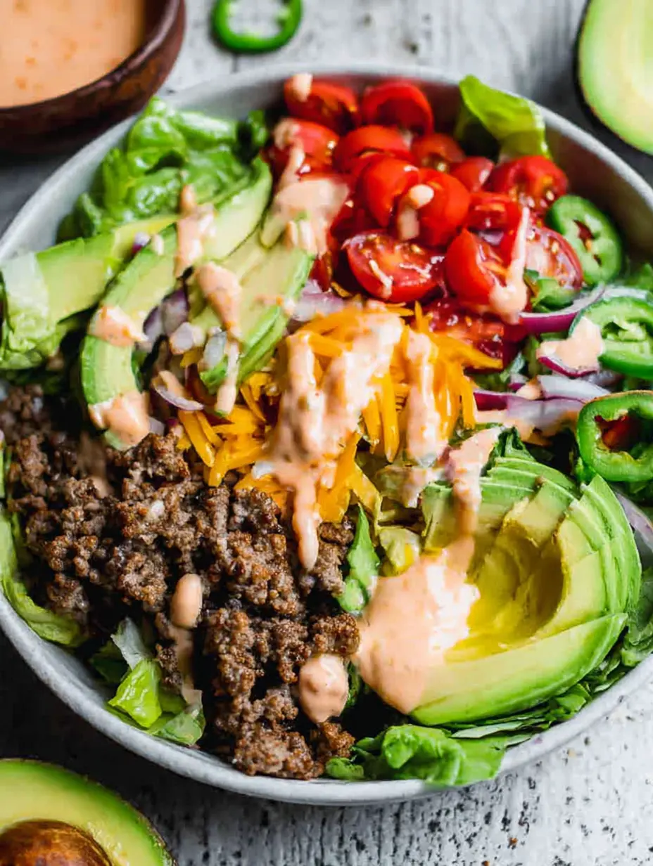 Low Carb Burger Bowls