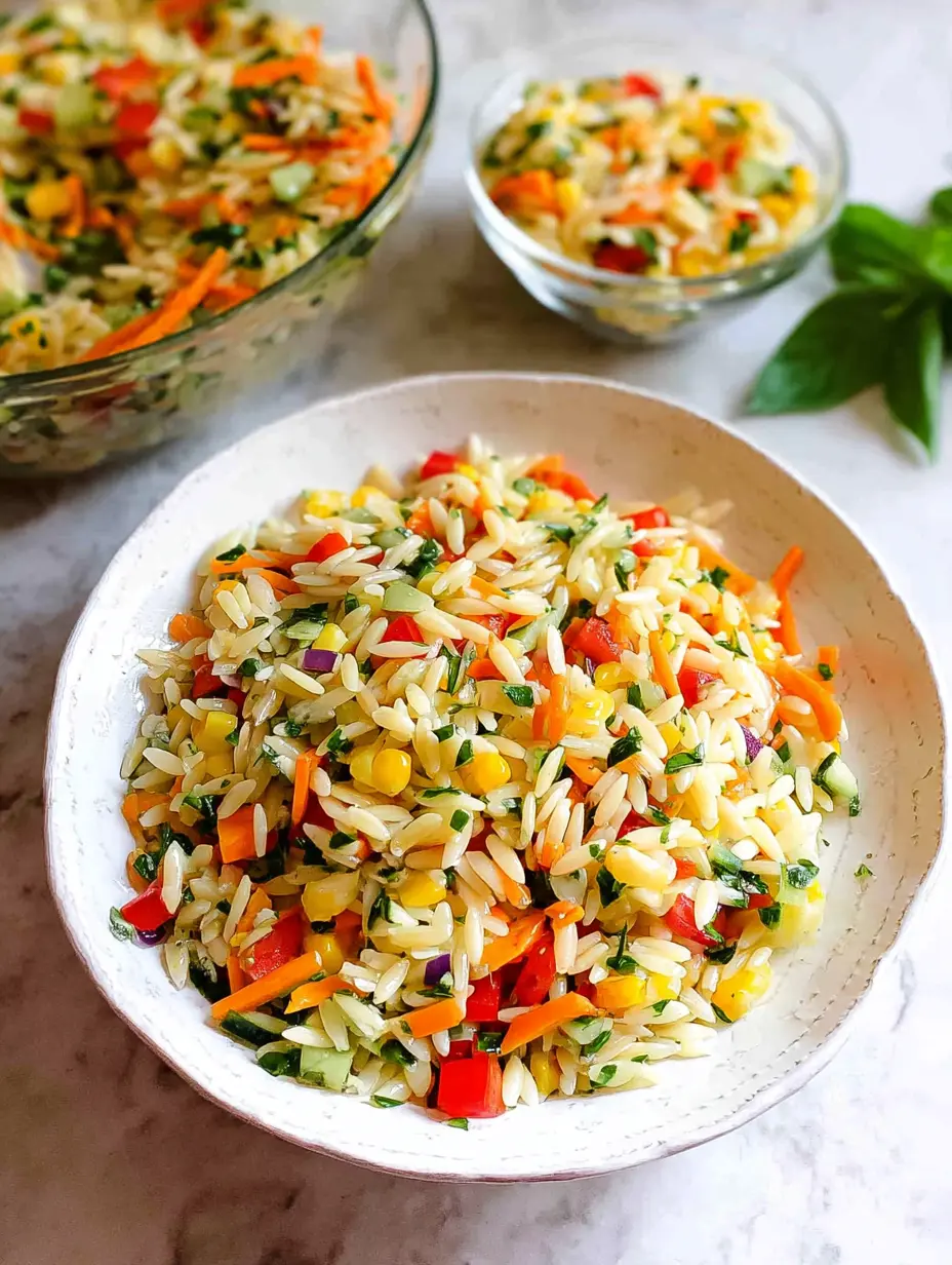 Rainbow Orzo Salad