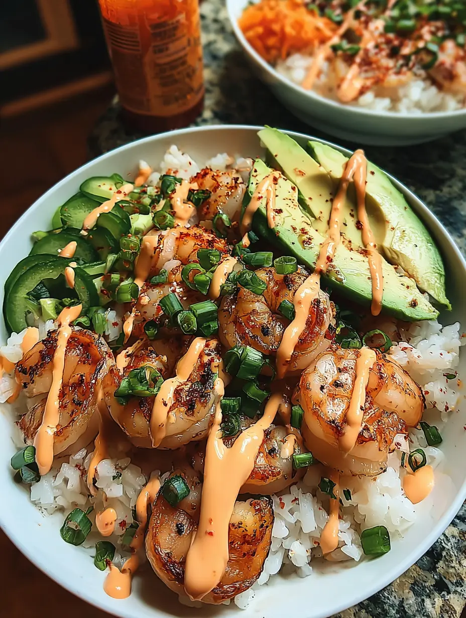 Shrimp Rice Bowls with Spicy Mayo