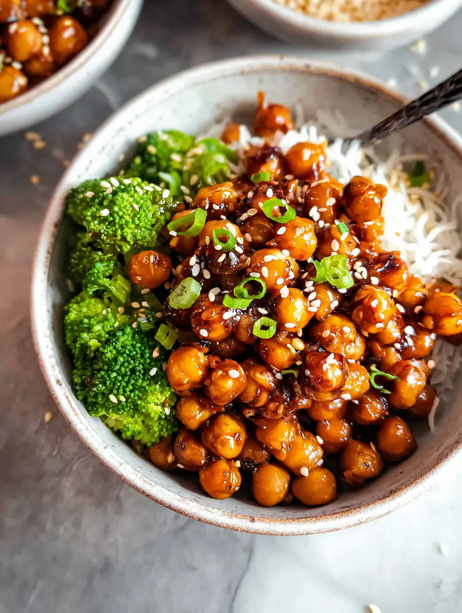 Sticky Sesame Chickpeas