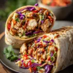 Thai Chicken Wrap with Crunchy Asian Slaw