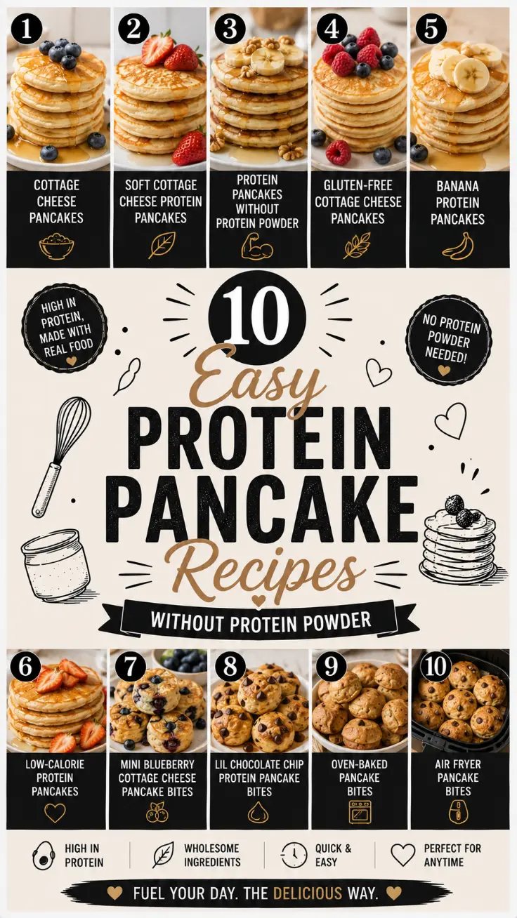 10 Easy Protein Pancake Recipes Without Protein Powder
