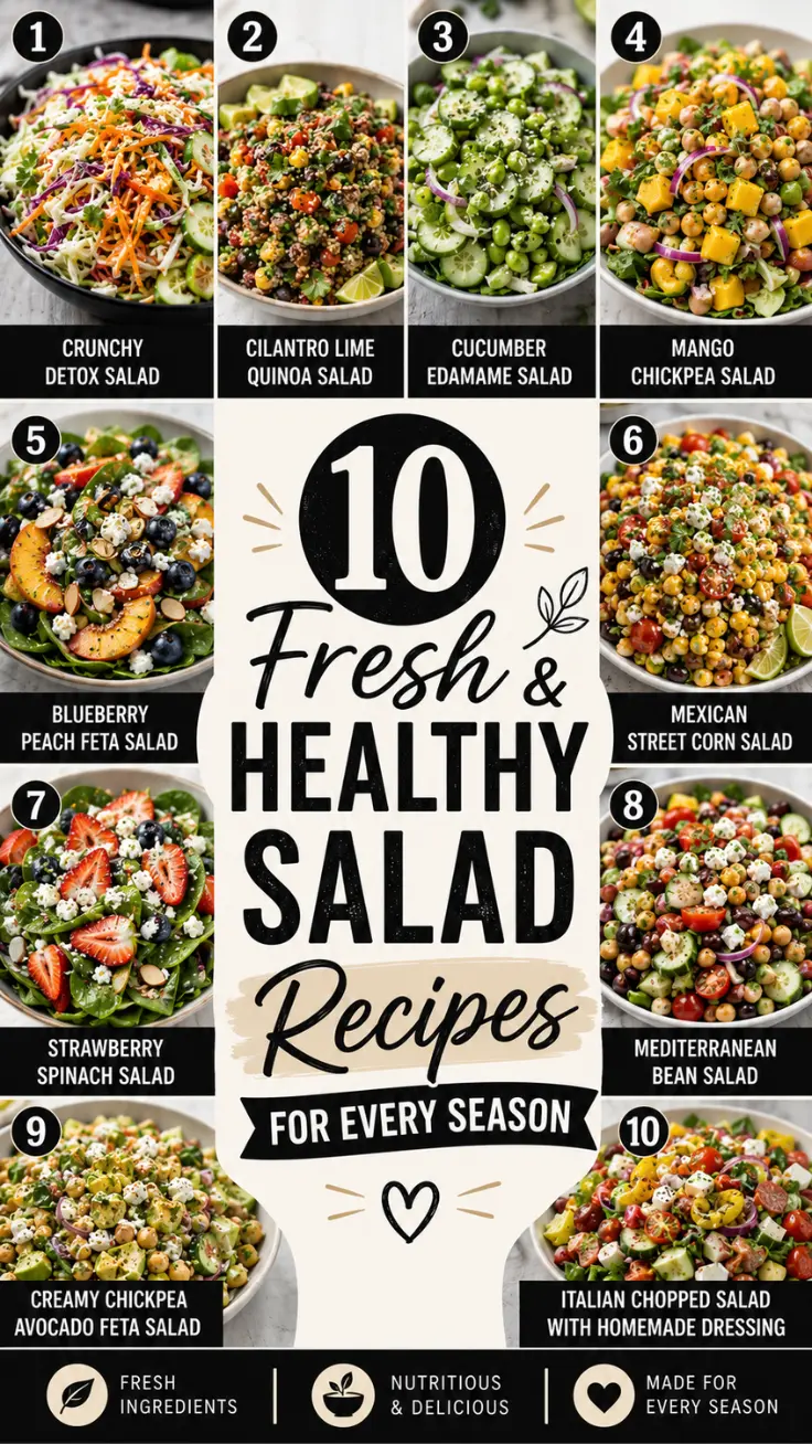 10 Fresh & Healthy Salad Recipes for Every Season