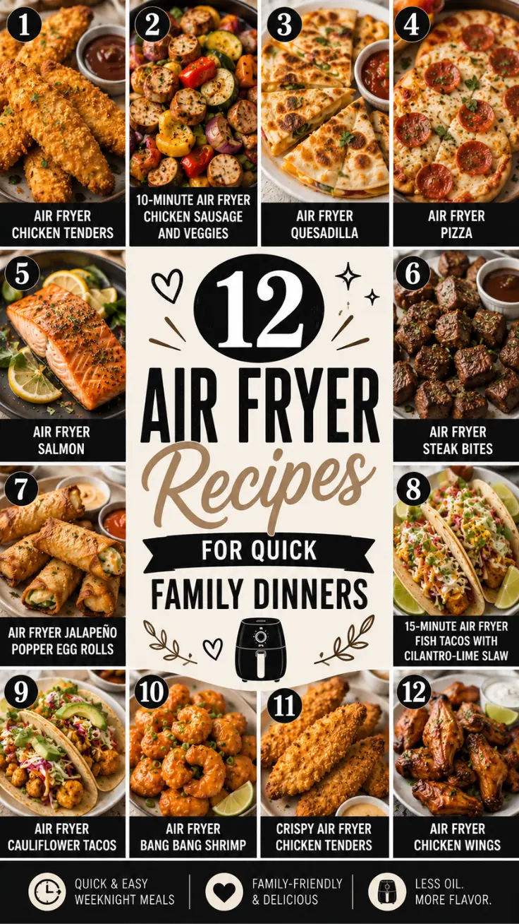 12 Quick Air Fryer Recipes for Family Dinners