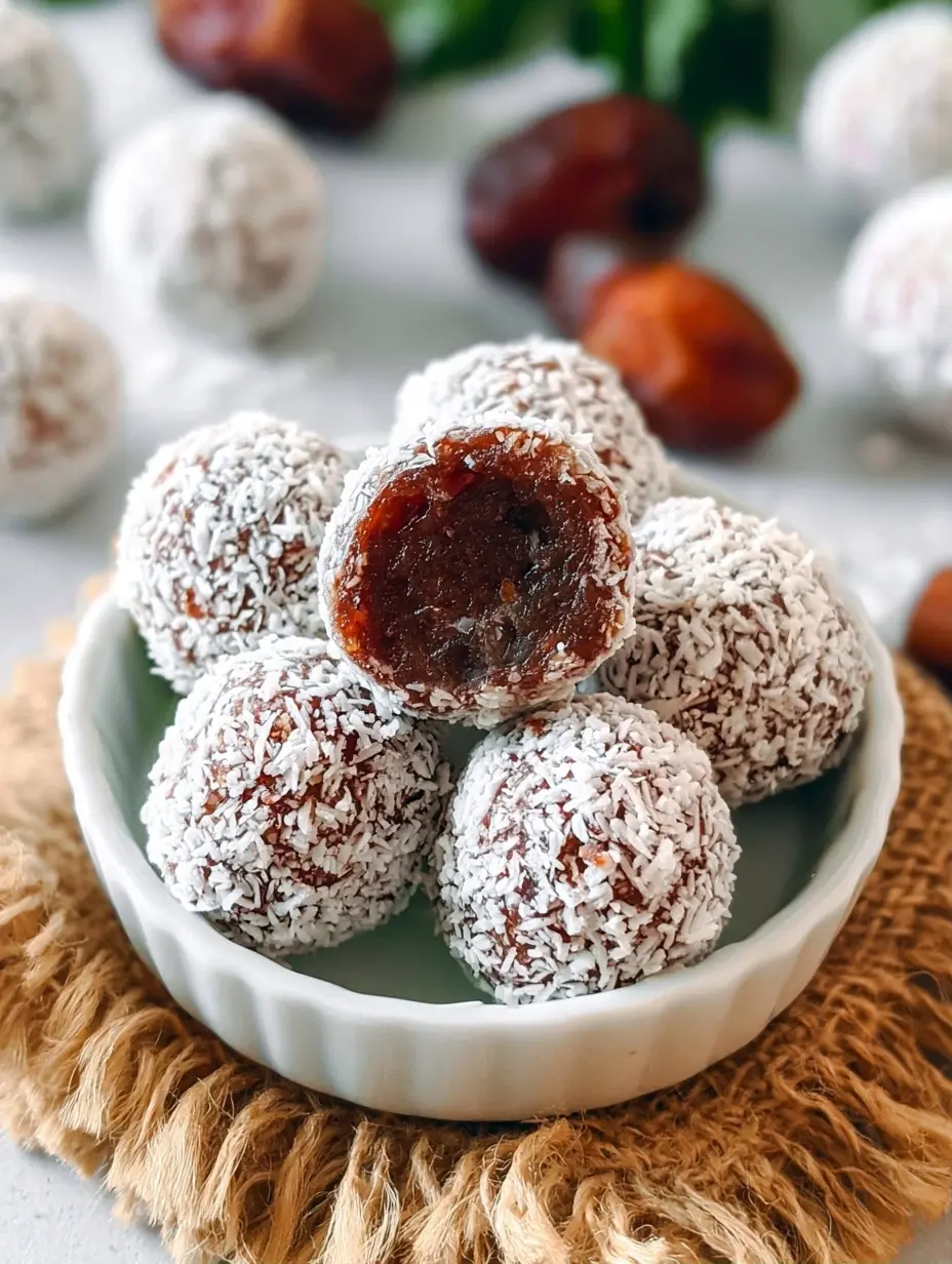 3 Ingredient Coconut Date Rolls