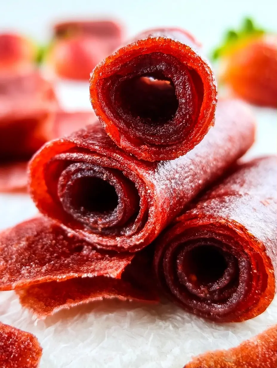 3-Ingredient Homemade Strawberry Fruit Roll