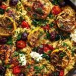 30-Minute One-Pan Mediterranean Chicken Orzo (High Protein)