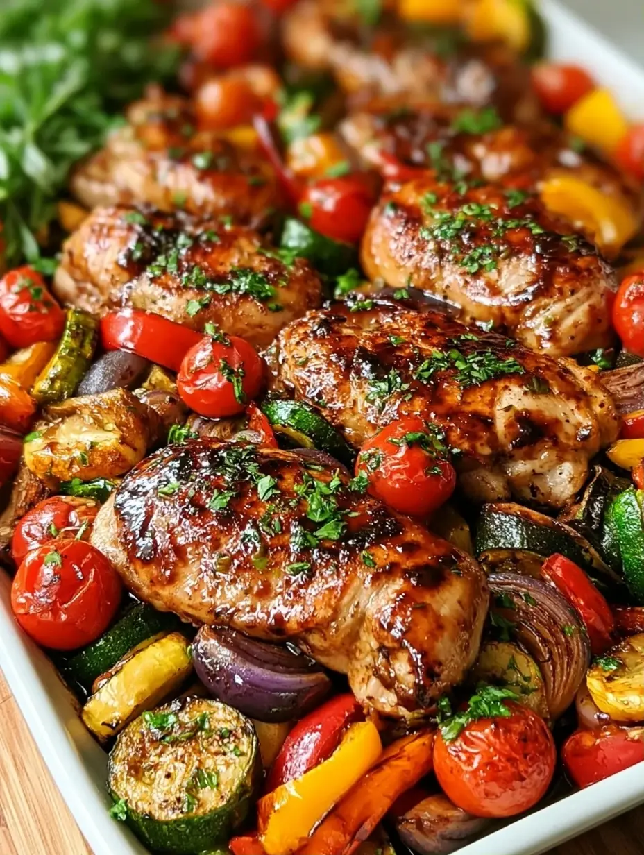 Balsamic Glazed Chicken and Veggies (35-Minutes)