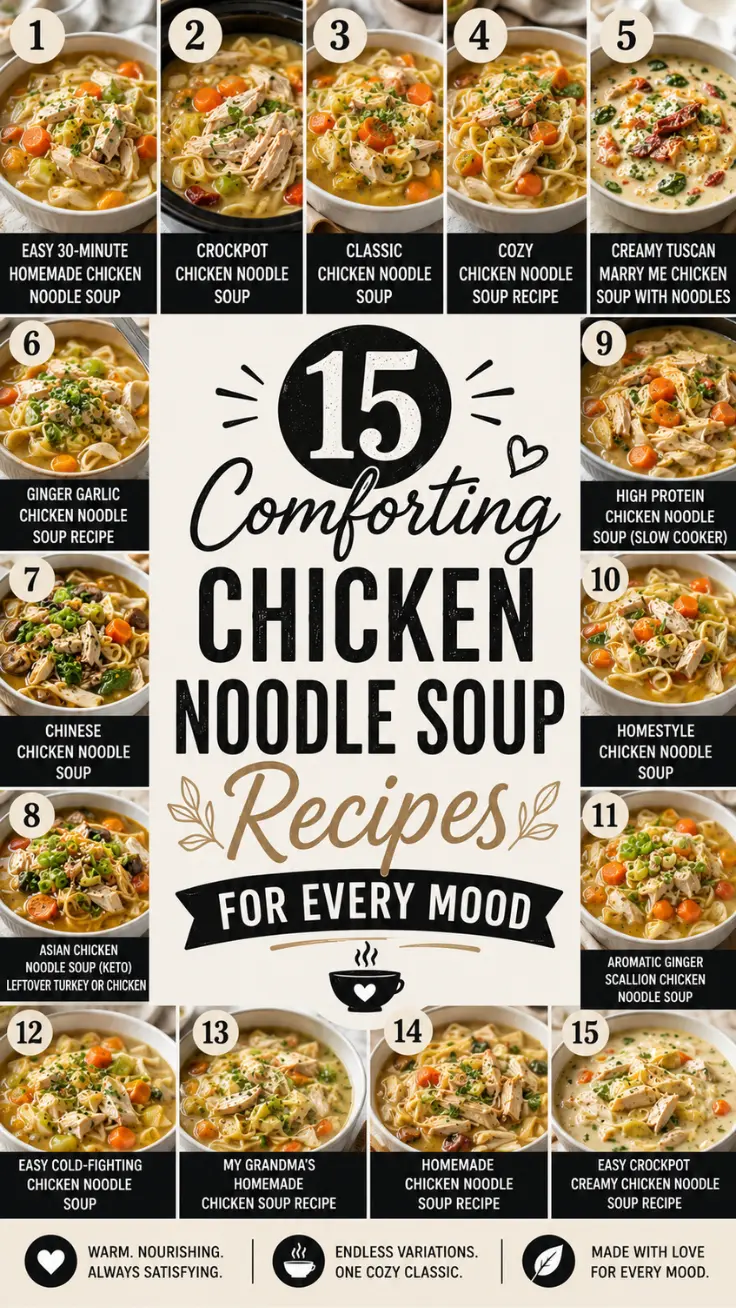 15 Cozy Chicken Noodle Soup Recipes for Every Mood