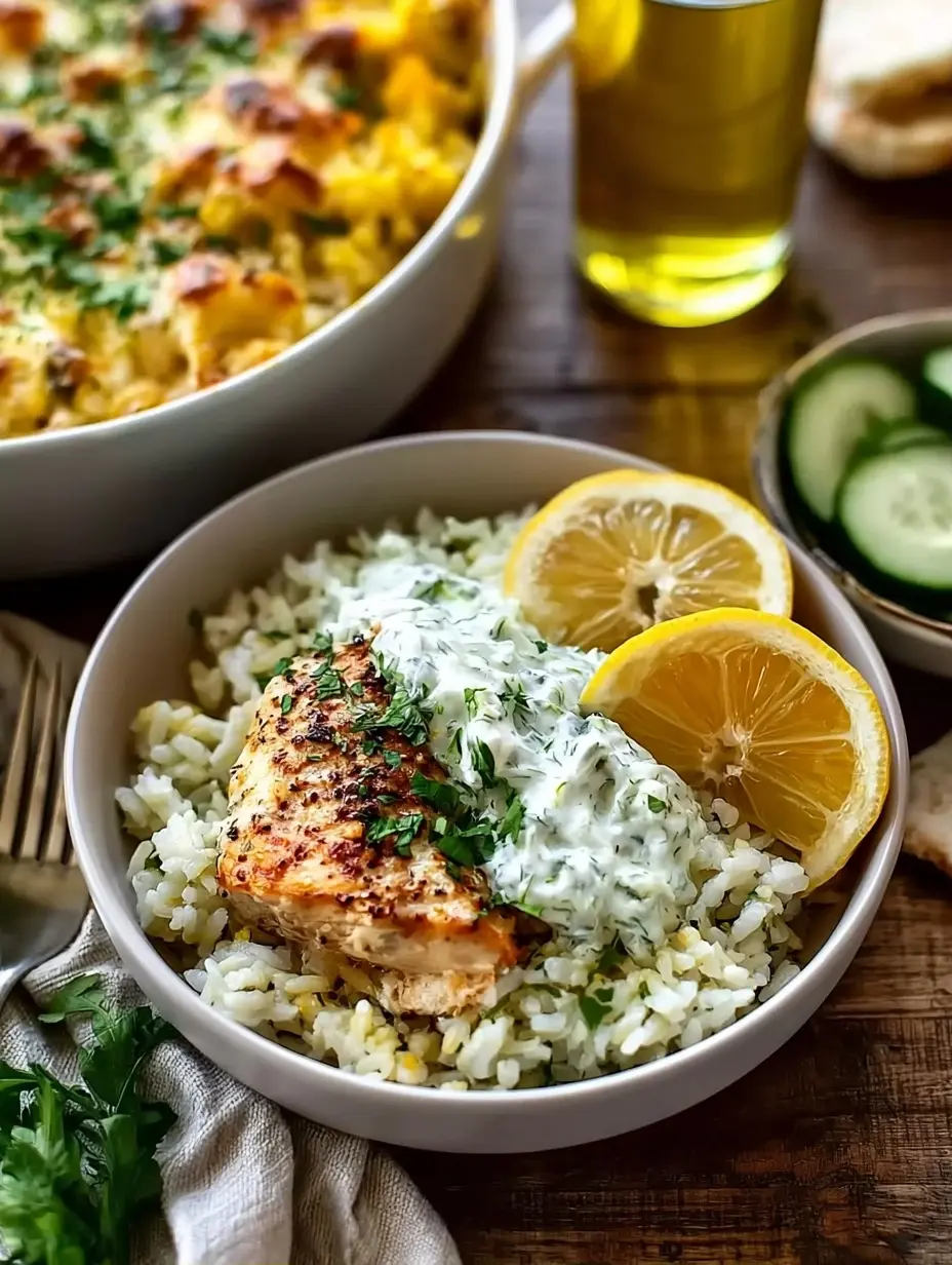 Dump-and-Bake Chicken Tzatziki Casserole