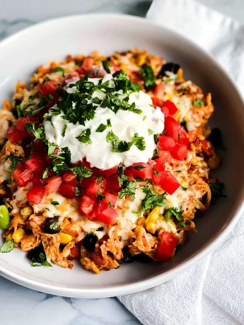 Easy Chicken Burrito Casserole