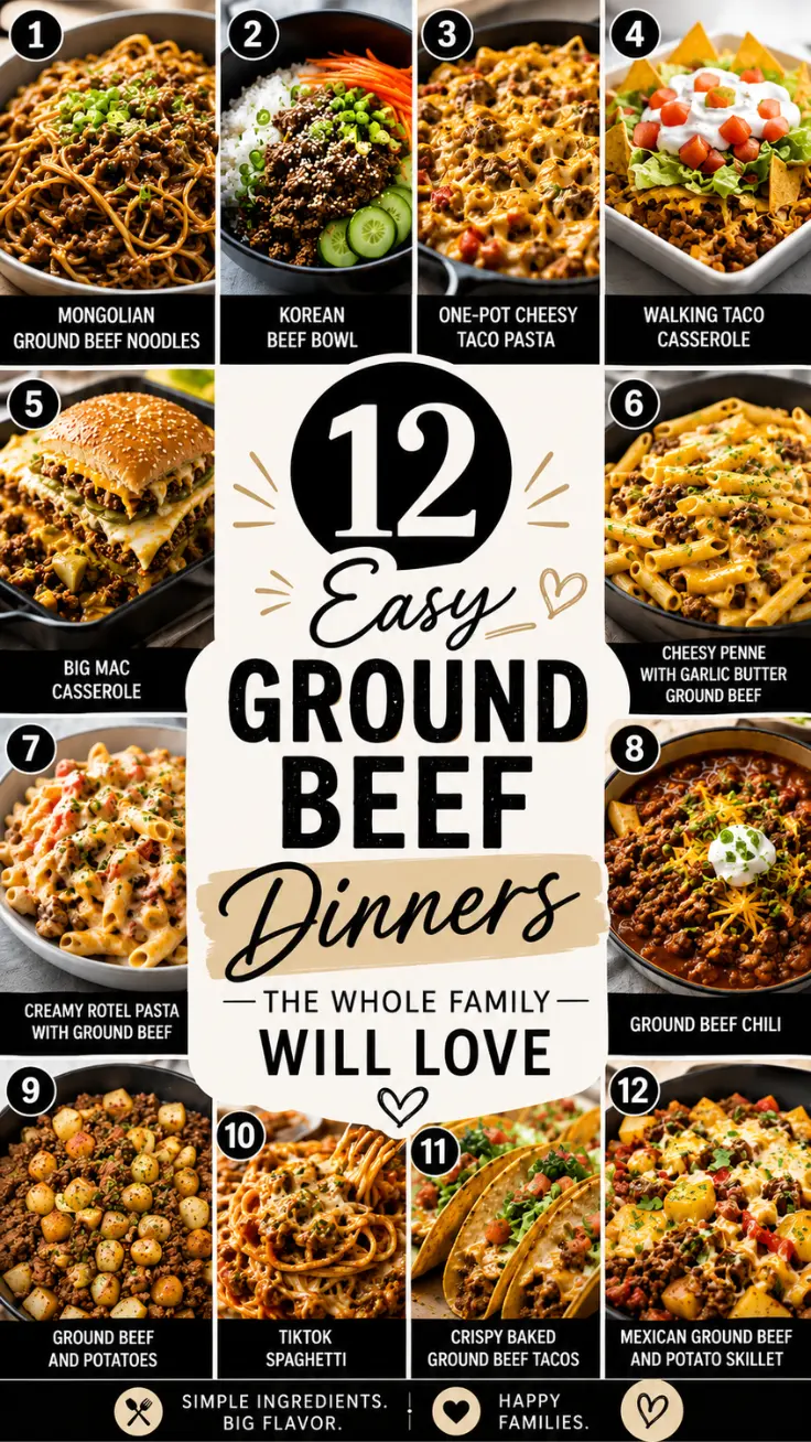 12 Easy Ground Beef Dinners for the Whole Family