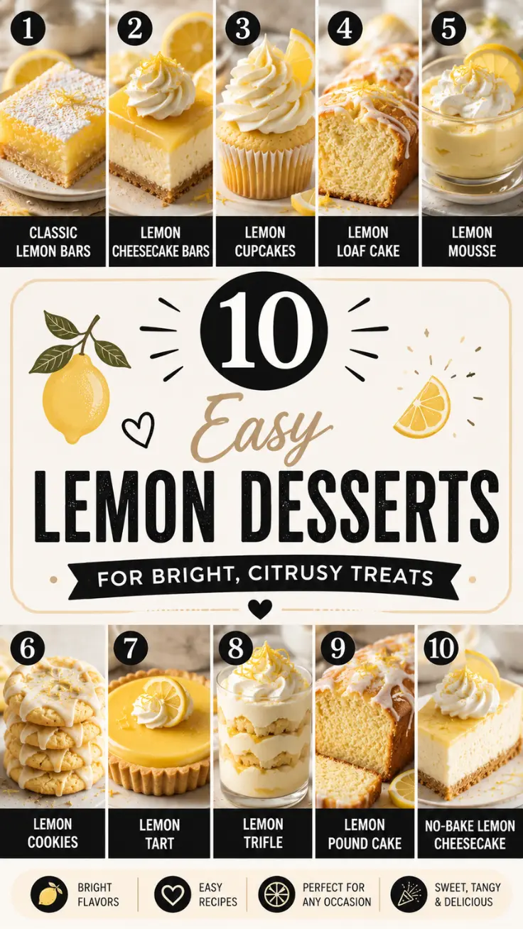10 Easy Lemon Desserts for Bright, Citrusy Treats
