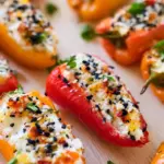 Everything Cream Cheese Stuffed Mini Peppers