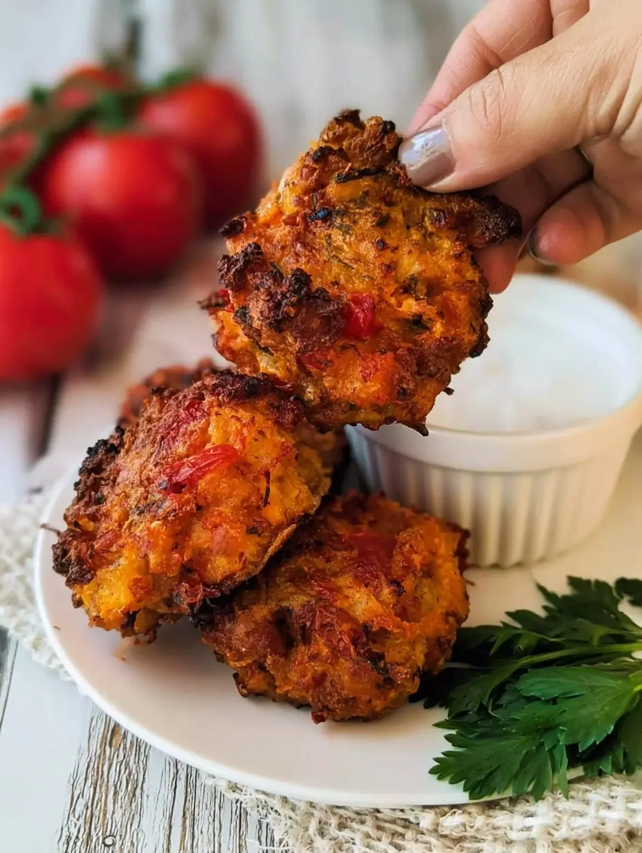 Greek Tomato and Feta Fritters