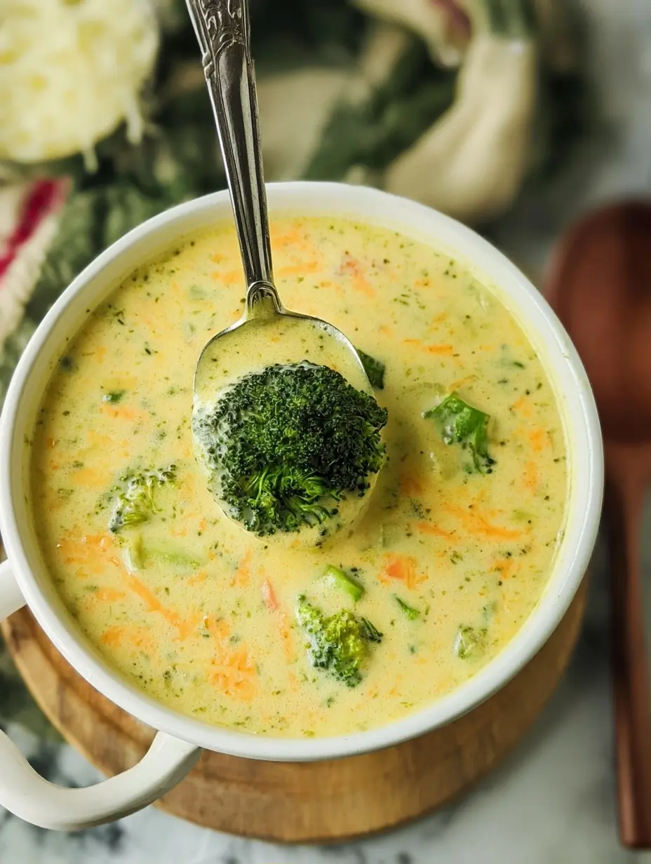 High Protein Broccoli Cheddar Soup