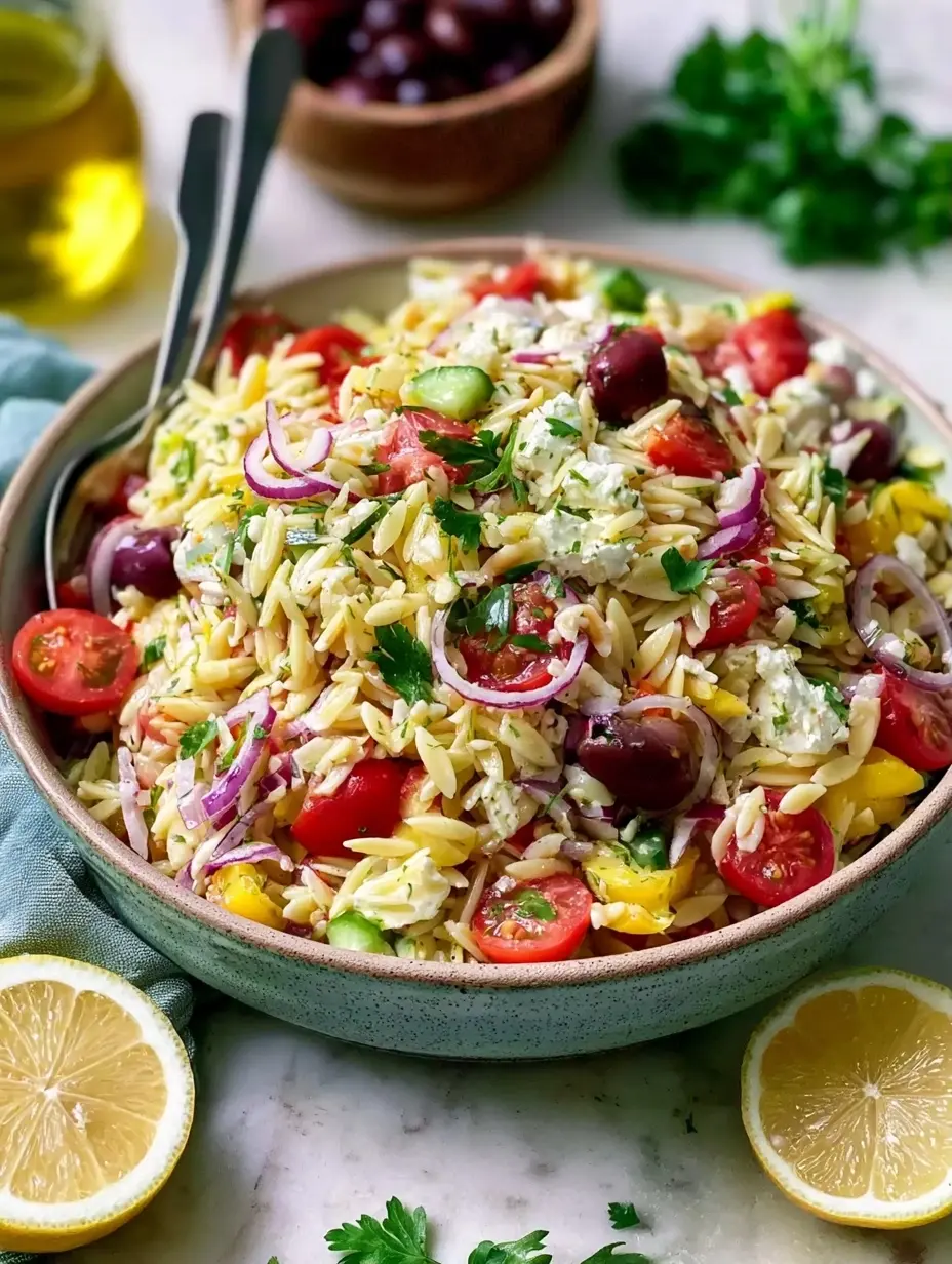 Irresistible Greek Orzo Pasta Salad