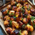 Jalapeño Peach Chicken Skewers