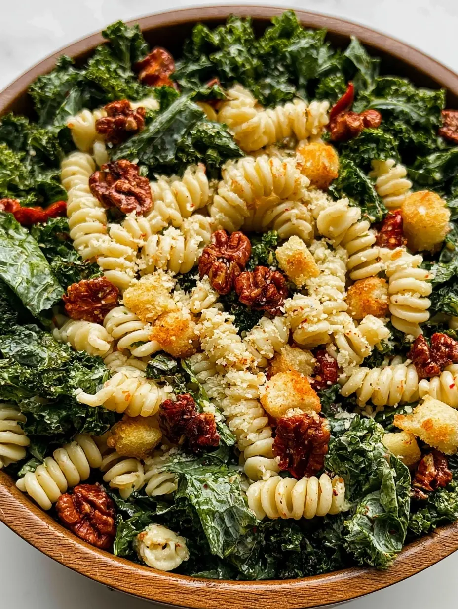 Kale Caesar Pasta Salad!