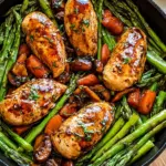 One-Pan Balsamic Chicken & Asparagus Recipe