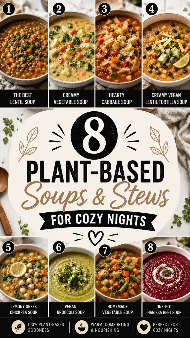 8 Plant-Based Soups and Stews for Cozy Nights