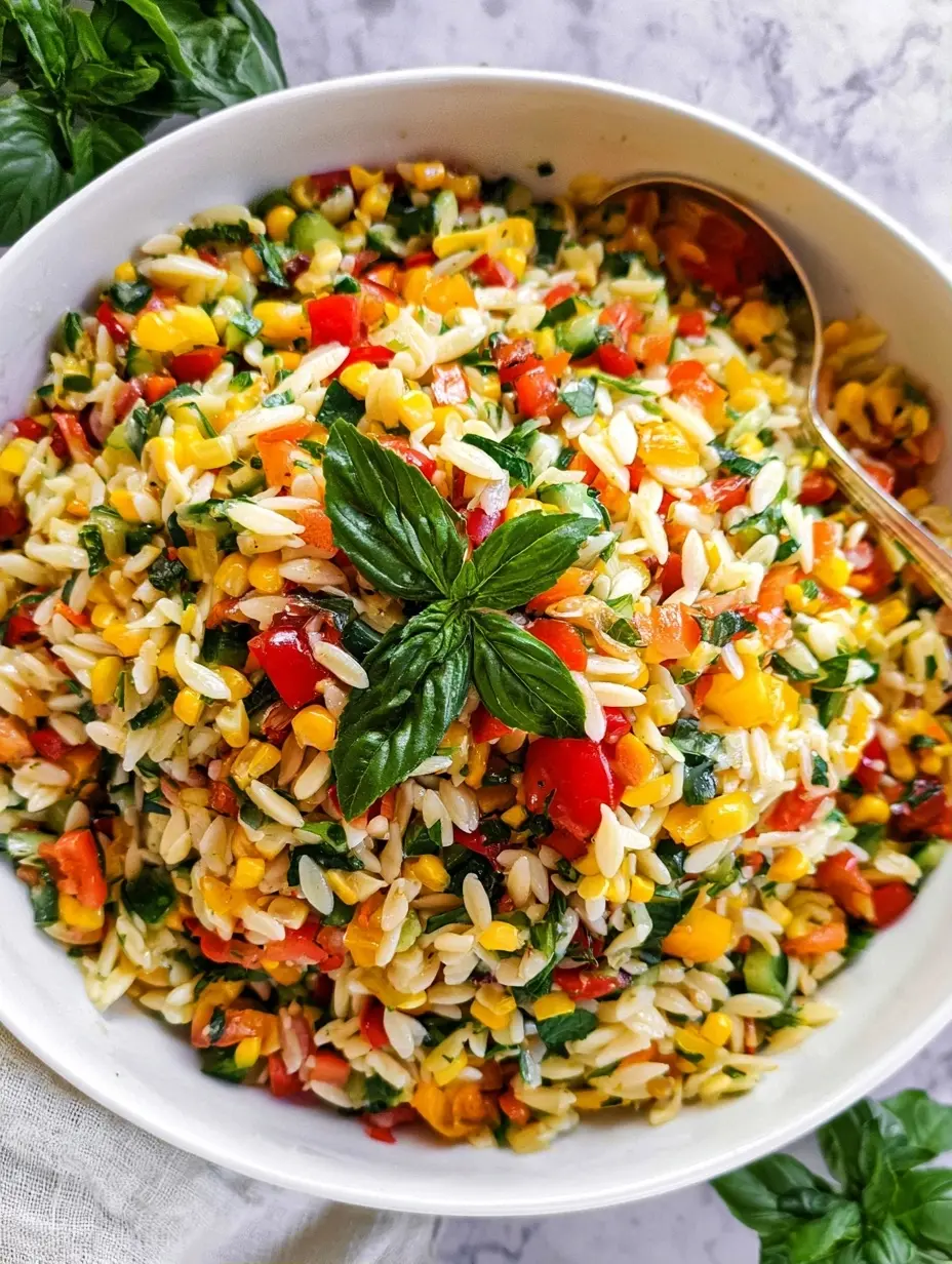 Rainbow Orzo Salad