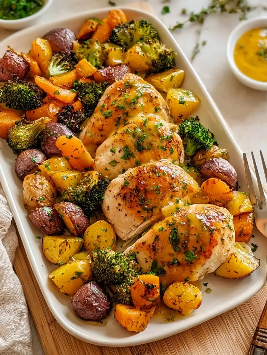 Sheet Pan Honey Dijon Chicken with Veggies