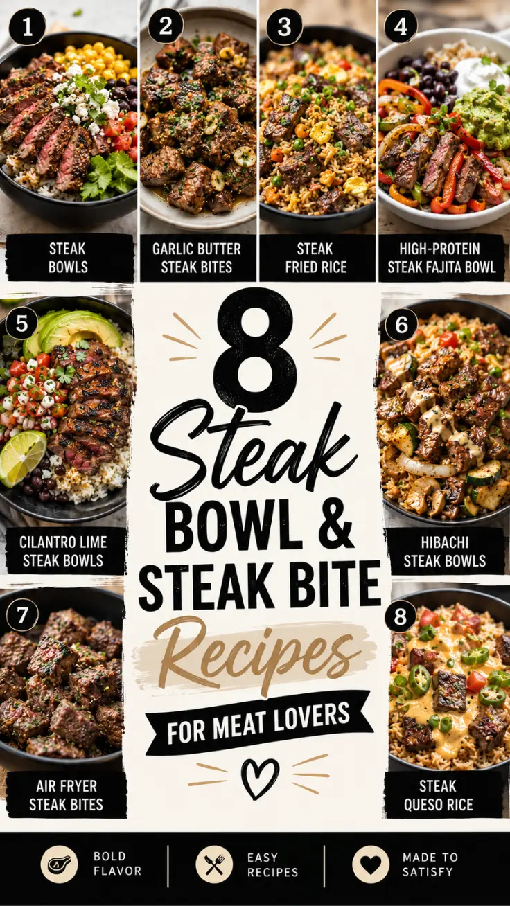 8 Steak Bowl and Steak Bite Recipes for Meat Lovers