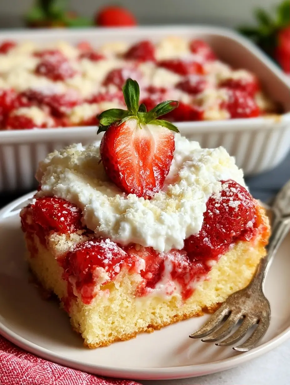 Strawberry Cheesecake Dump Cake
