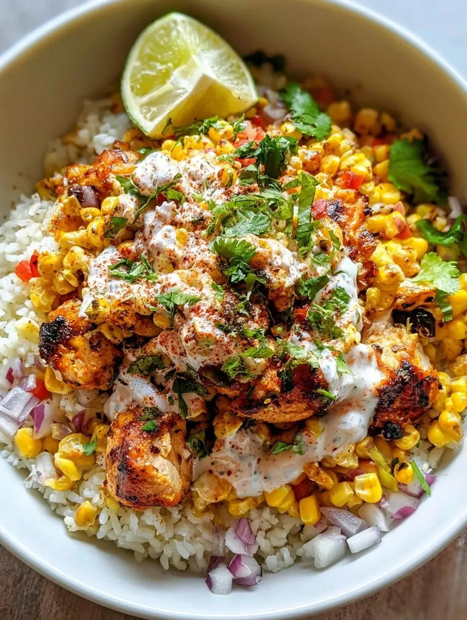 Street Corn Chicken Rice Bowl