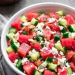 Watermelon Salad with Cucumber and Feta