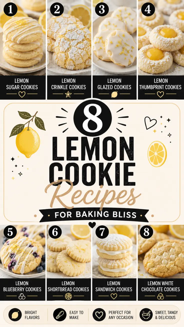 8 Zesty Lemon Cookie Recipes for Baking Bliss
